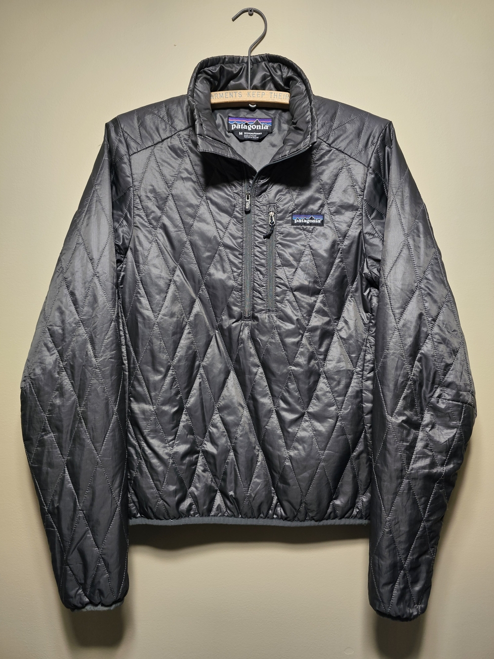 Patagonia Women's Medium Puffer 1/4 Zip Jacket Grey